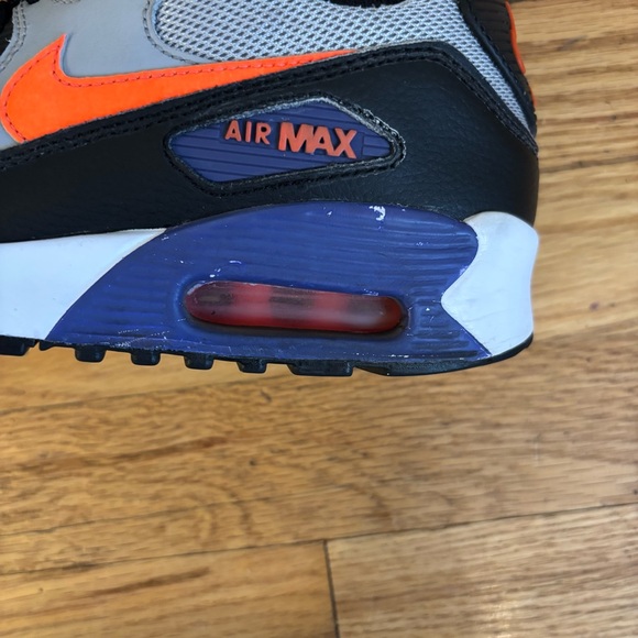 Nike Kids Air Max Gray and Orange Sneakers - Picture 4 of 11